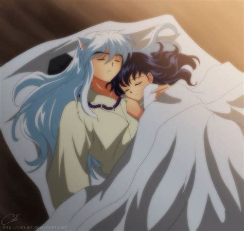 inuyasha and kagome|inuyasha and kagome sleeping together.